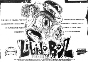 Libido Boyz album advert, Metal Blade Records, Flipside Jan/Feb 1992, No. 76